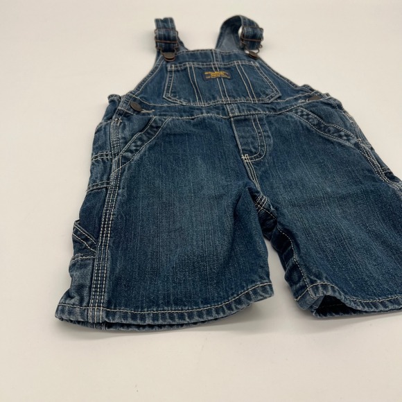 OshKosh B'gosh‎ Baby Denim Shortalls Jean Overalls 24 Months The Genuine Article - Picture 3 of 7